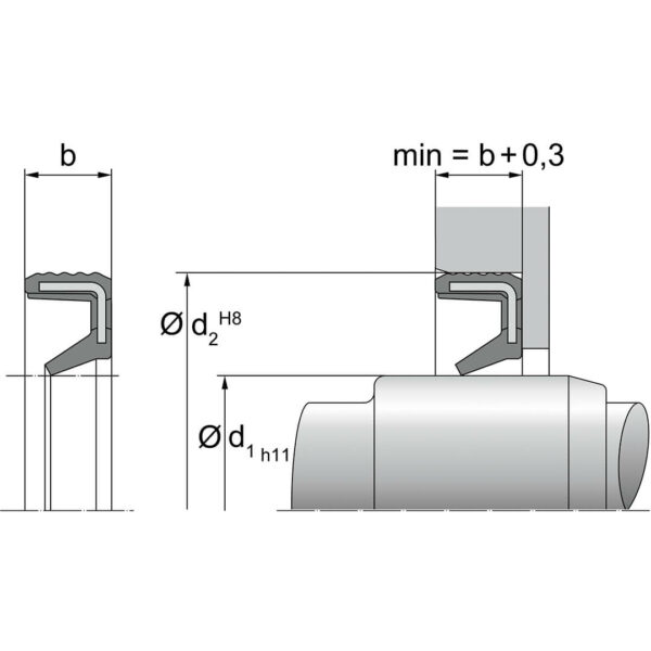 Akseltetning AO dimensjoner TTP SEALS