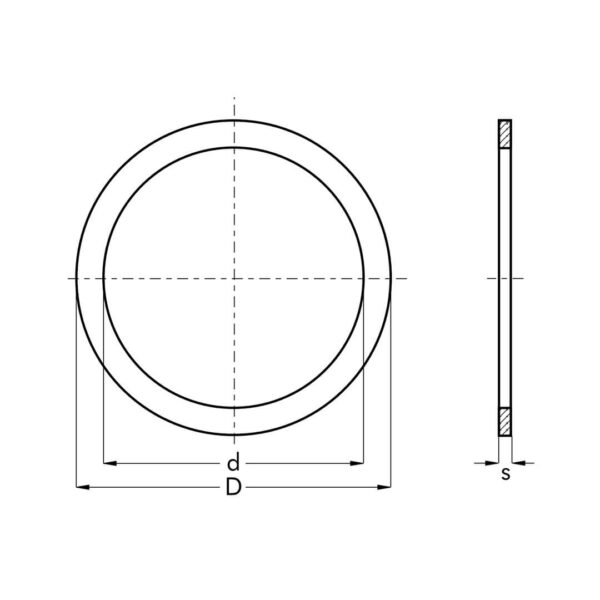 SHIMS DIN988 dimensjoner